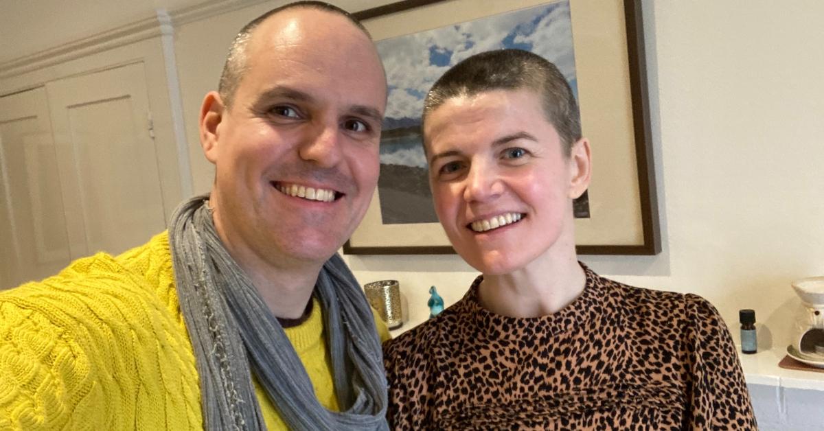 Ben lewis and Melle Stewart inside their home together.