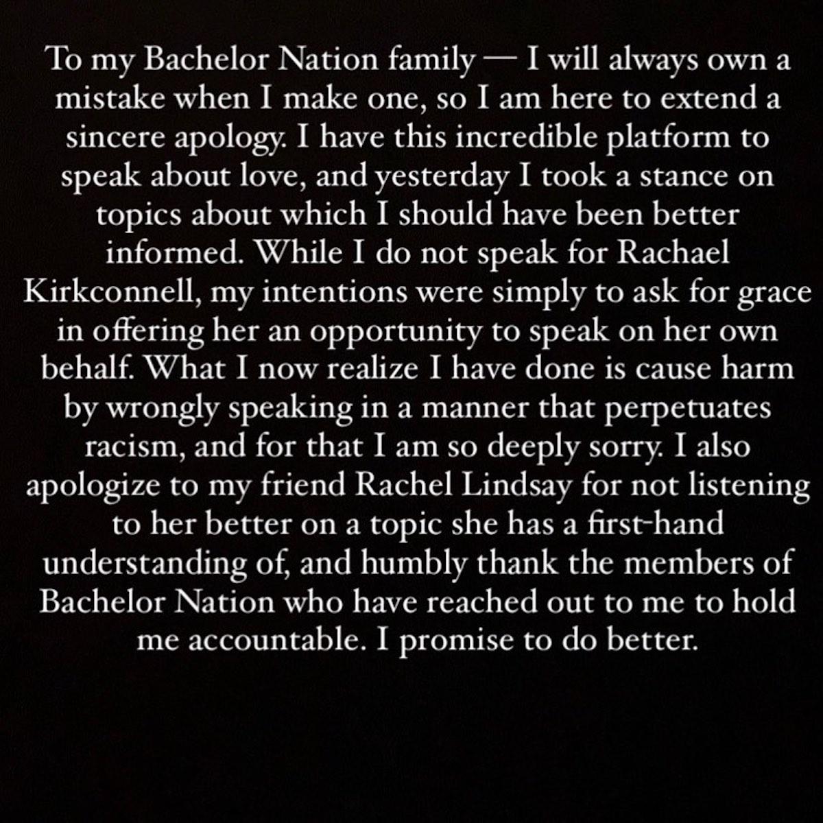 chris harrison apology