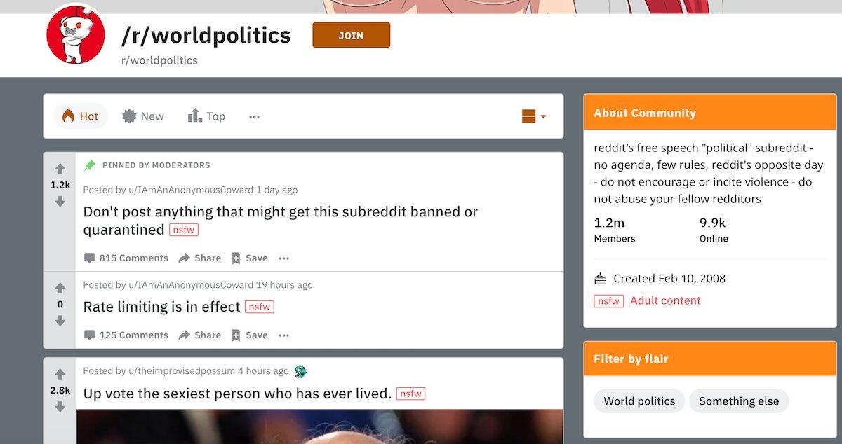 reddit world politics