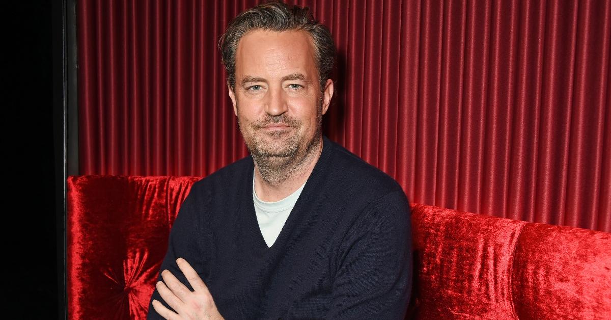 Matthew Perry poses at a photocall for "The End Of Longing"