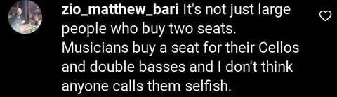 plus size passenger demands free seats