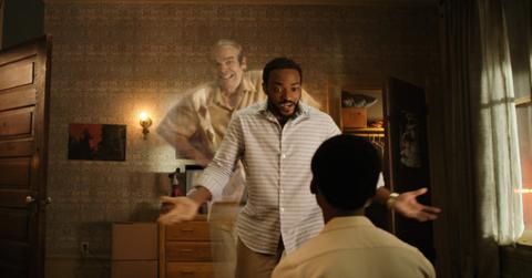 (L to R) David Harbour as Ernest, Anthony Mackie as Frank, Jahi Winston as Kevin