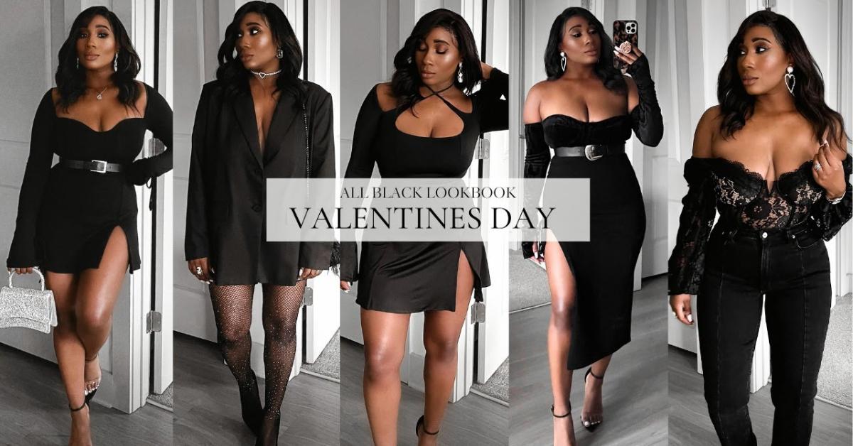 YouTube creator Brittney Cherelle shares Valentine's Day all-black outfit looks!