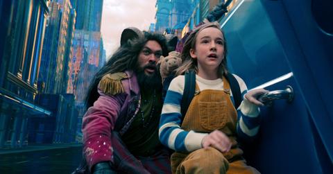 (L-R) Jason Momoa as Flip, Marlow Barkley as Nemo