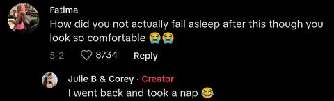 mom pretends to fall asleep for dad's reaction while he's working from home - tiktok