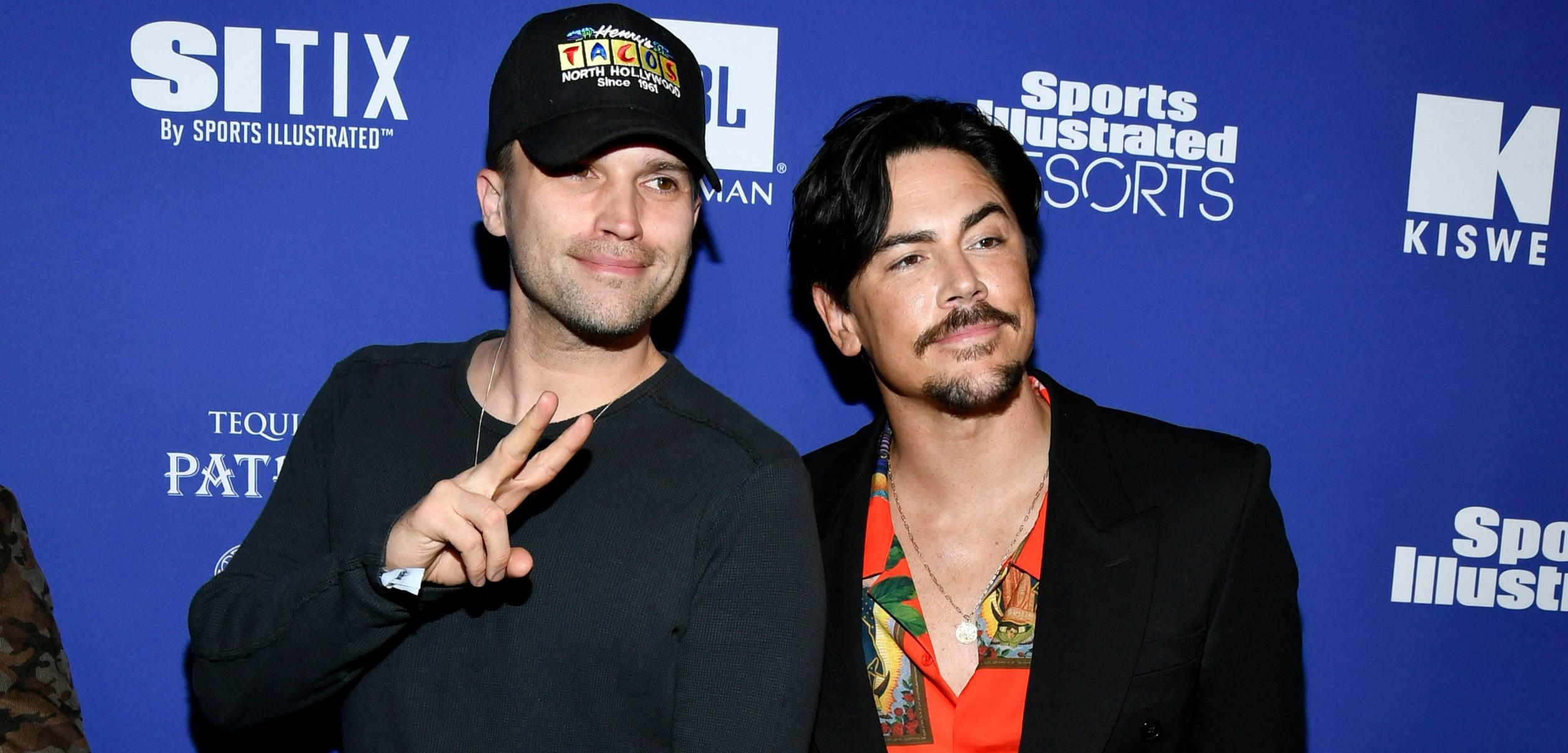 Tom Schwartz and Tom Sandoval attend the Sports Illustrated Super Bowl Party