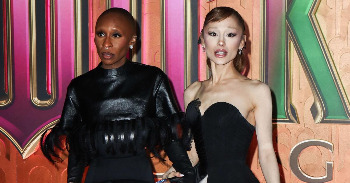 (l-r): Cynthia Erivo and Ariana Grande at the 'Wicked: For Good' premiere