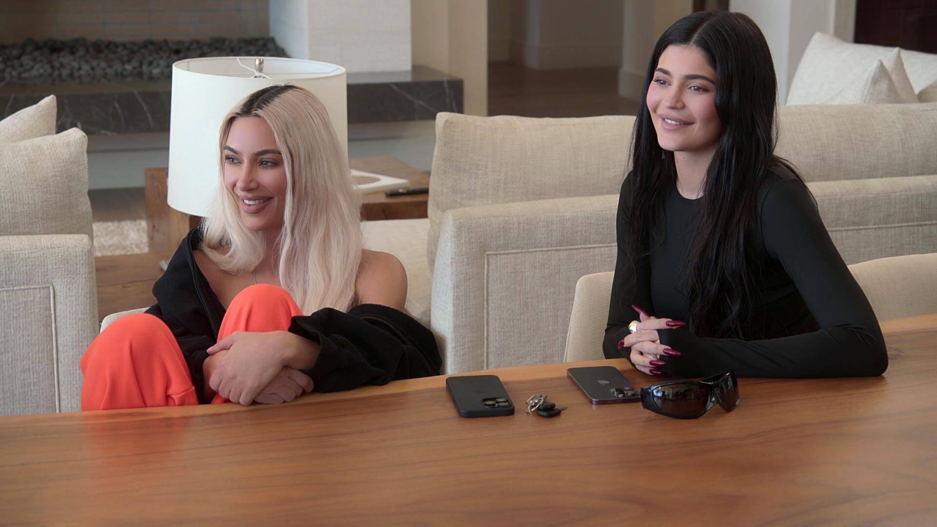 Kim Kardashian and Kylie Jenner appear in 'The Kardashians' Season 3