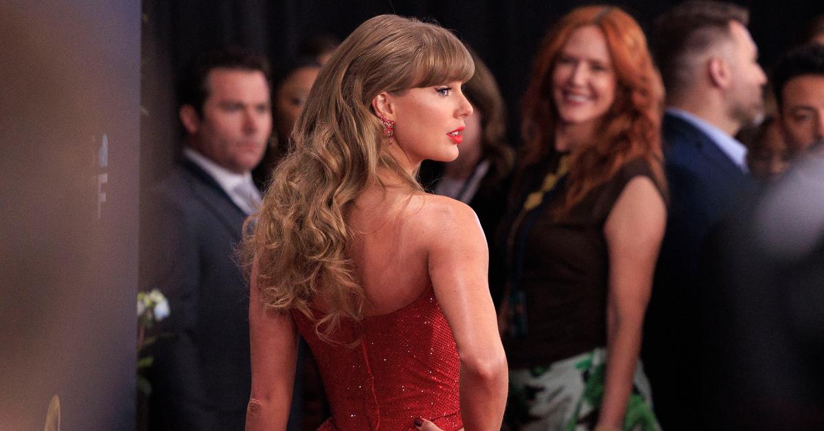 Taylor Swift at the 2025 Grammy Awards.