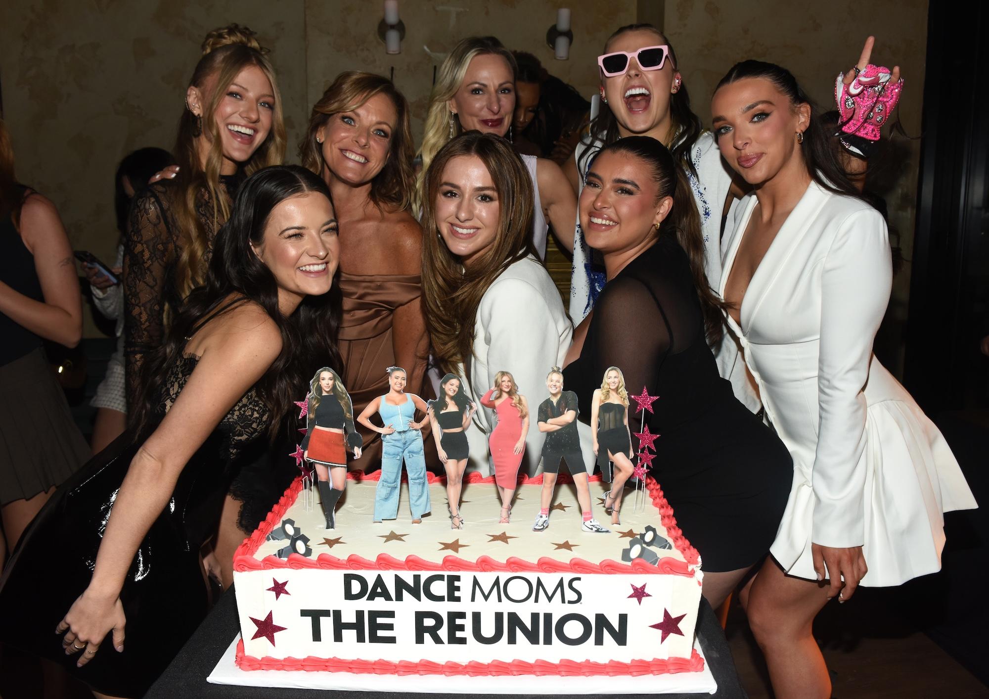 Paige Hyland, Brooke Hyland, Kelly Hyland, Chloé Lukasiak, Christi Lukasiak, Kalani Hilliker, JoJo Siwa and Kendall Vertes attend "Dance Moms: The Reunion" Premiere Event & Red Carpet 