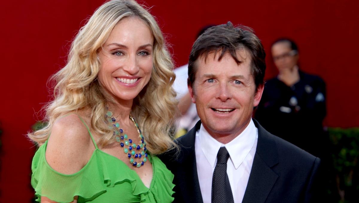 Michael J. Fox and wife Tracy Pollan arrive at the 61st Primetime Emmy Awards held at the Nokia Theatre on September 20, 2009 in Los Angeles, California.