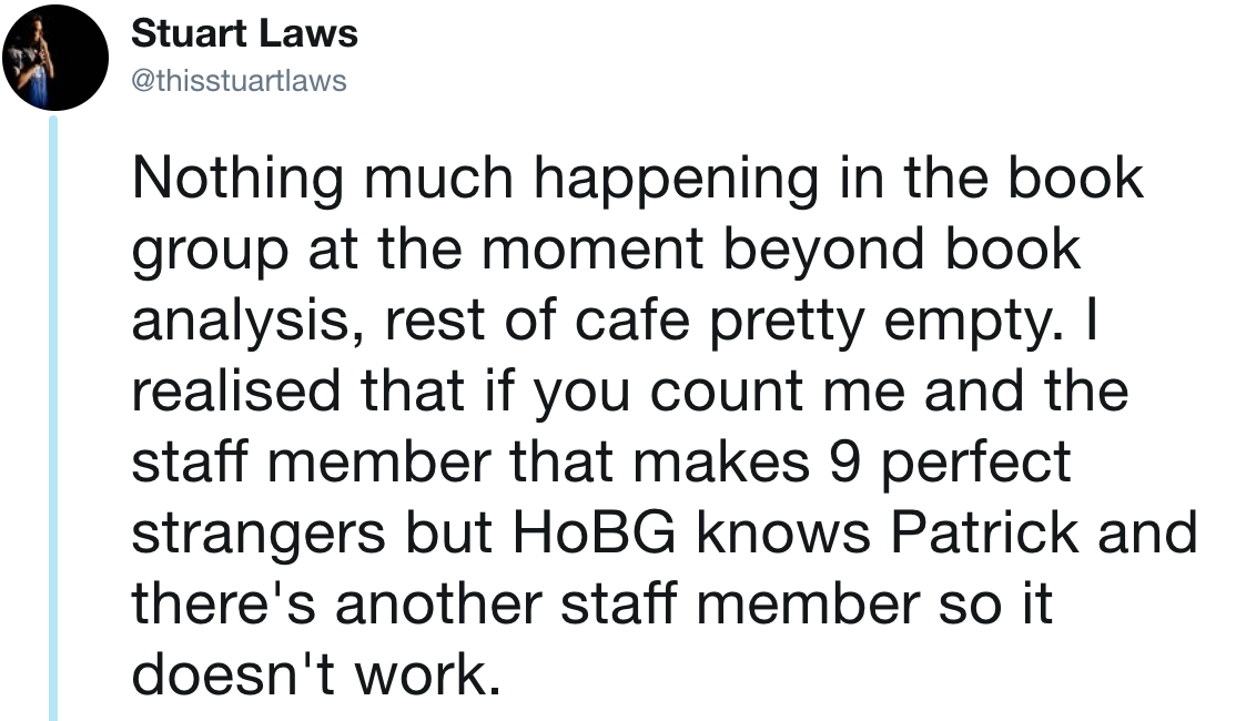 cafe book club drama