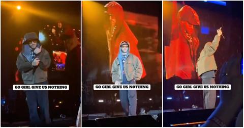 Fan captures Justin Timberlake not singing at a concert.