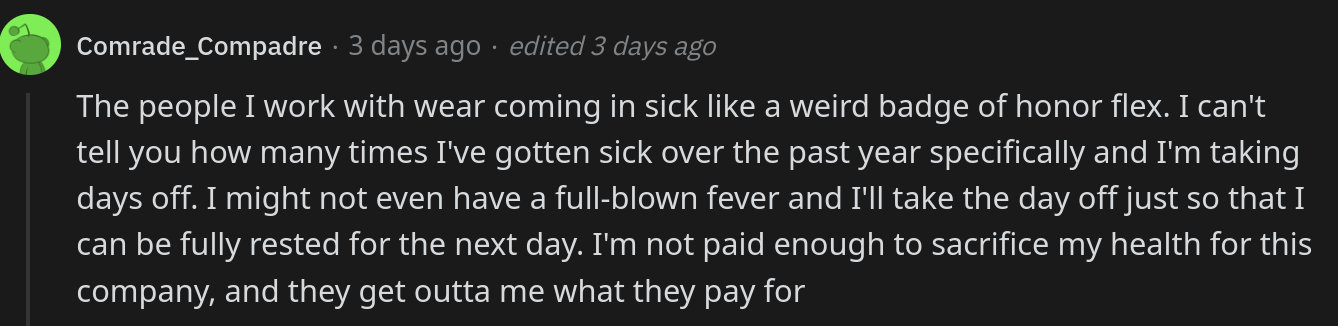 boss wants worker come in sick