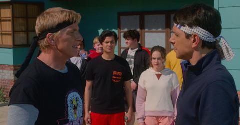 William Zabka as Johnny Lawrence and Ralph Macchio as Daniel LaRusso in Season 4 of 'Cobra Kai.'