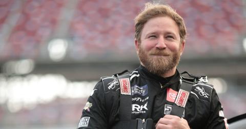 Jeffrey Earnhardt looks on at Talladega Superspeedway on April 19, 2024 in Talladega, Ala.