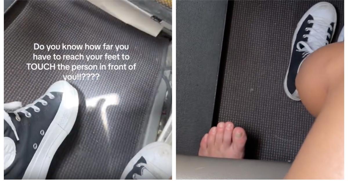 Bare foot on a plane TikTok