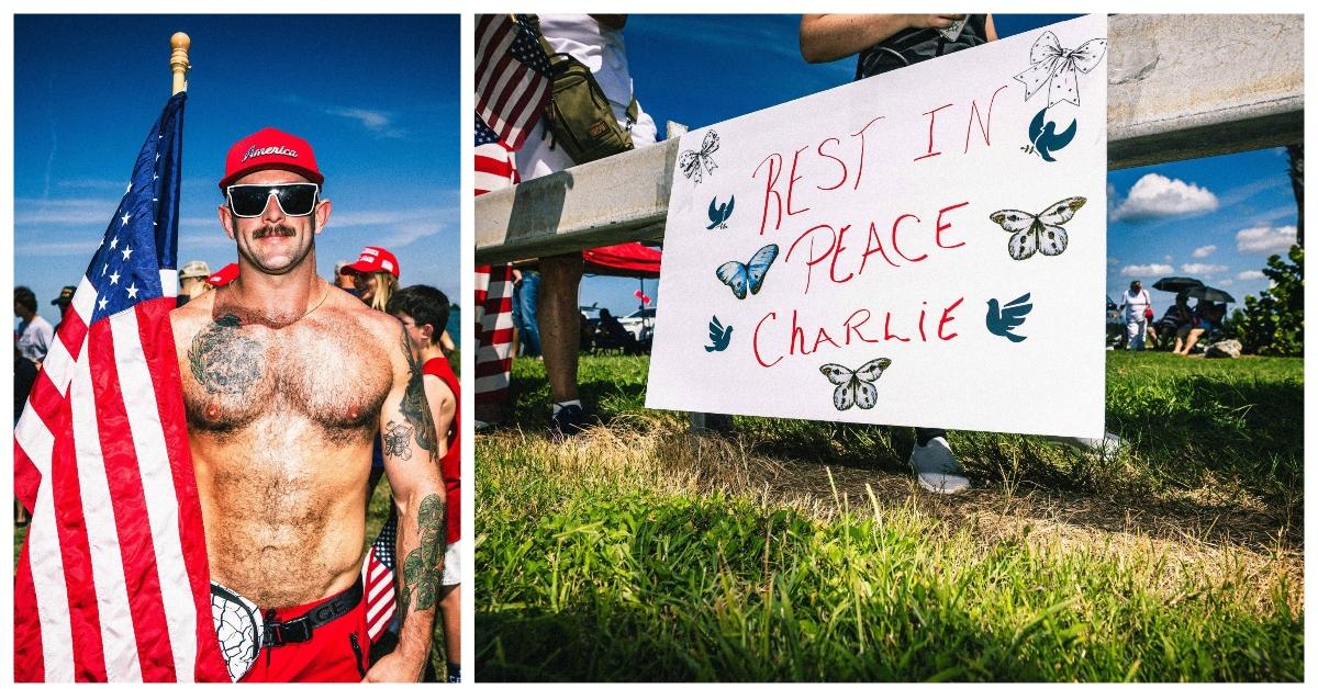 Images from Charlie Kirk's memorial service