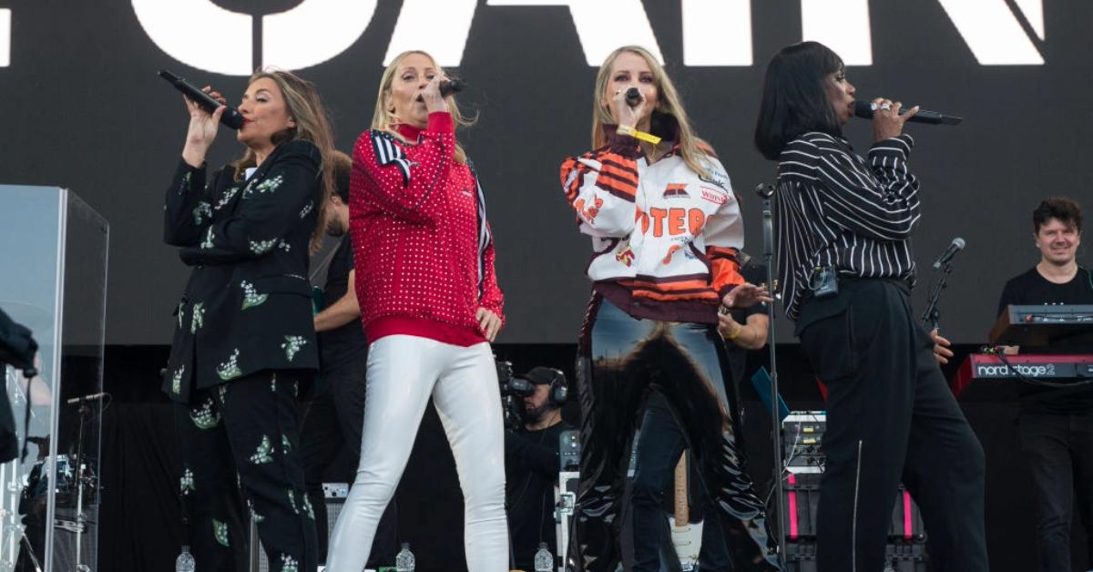 Melanie Blatt, Nicole Appleton, Natalie Appleton, Shaznay Lewis of All Saints performing at Seaclose Park on September 18, 2021 in Newport, Isle of Wight.