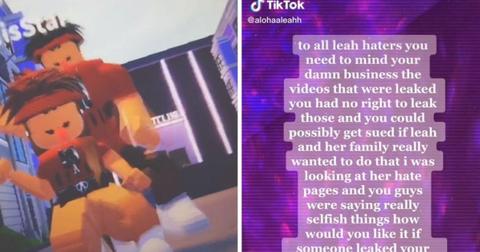 Leah Tiktok Drama Explained On The Disturbing Rumors - dont stare at this roblox picture something disturbing