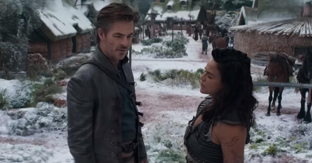 Chris Pine and Michelle Rodriguez in 'Dungeons & Dragons: Honor Among Thieves'