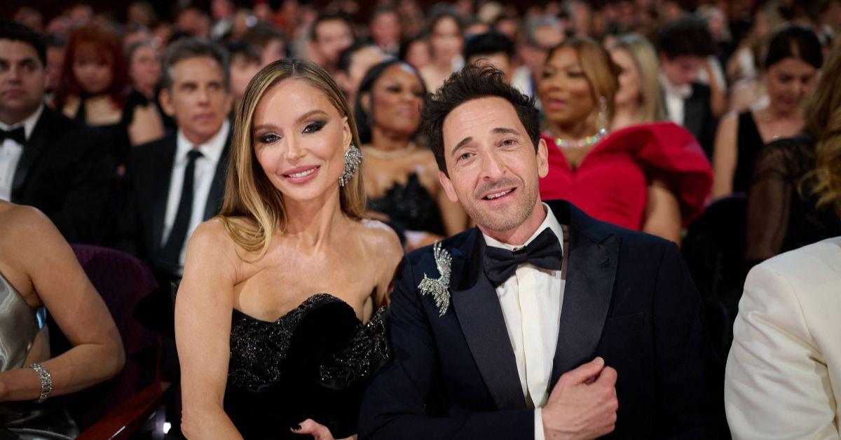 Adrien Brody and Georgina Chapman at the Oscars. 