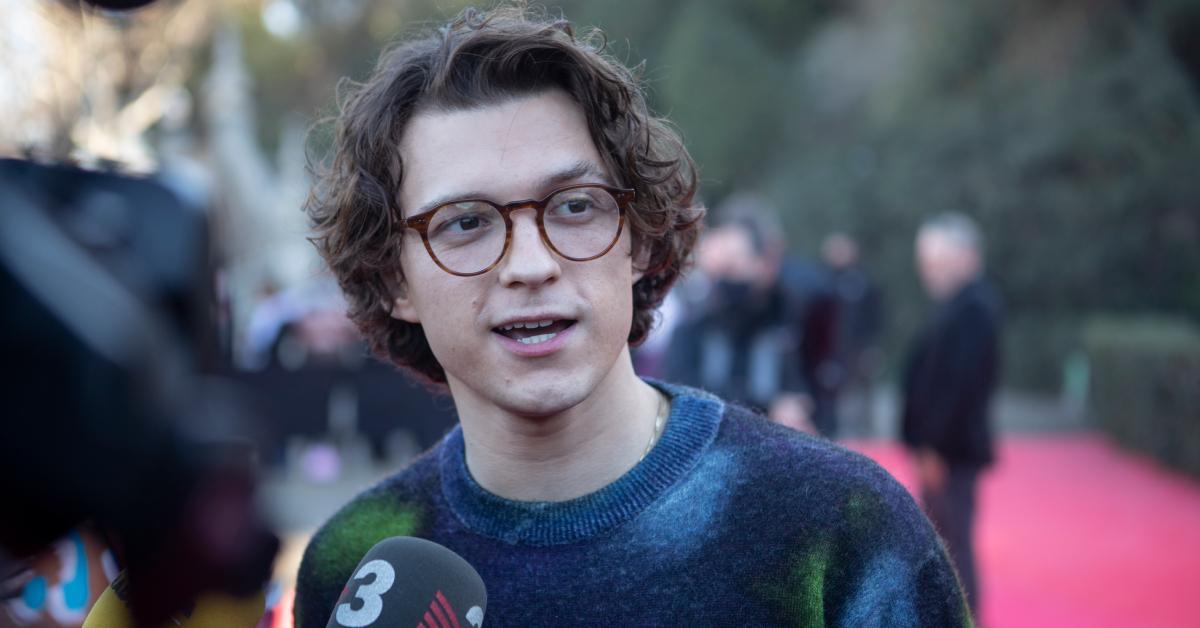 Tom Holland at the Spain premiere of 'Uncharted' on Feb. 7, 2022.