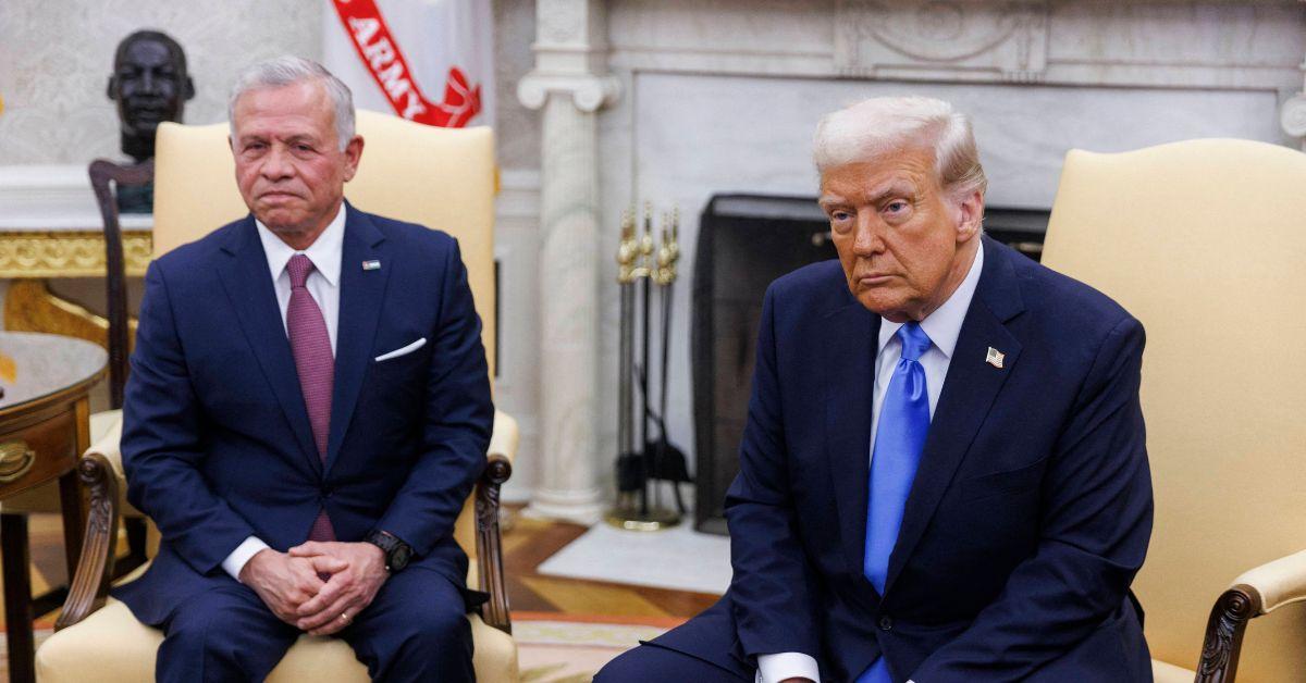 King Abdullah II and Donald Trump in the Oval Office. 