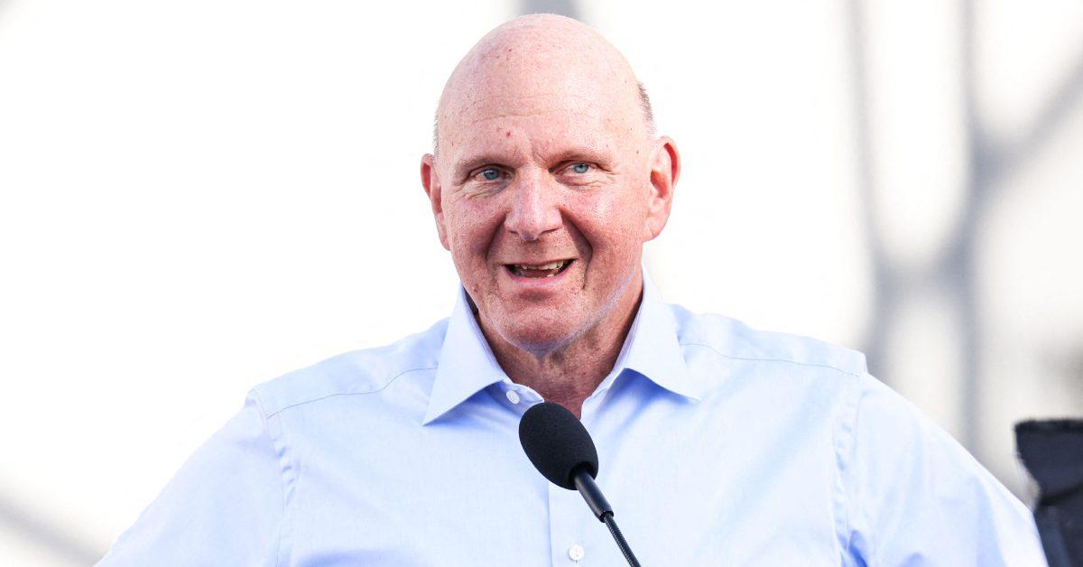 Steve Ballmer speaking at an event.