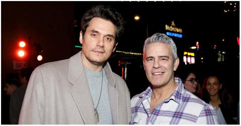 (l-r): John Mayer and Andy Cohen at an event in December 2023