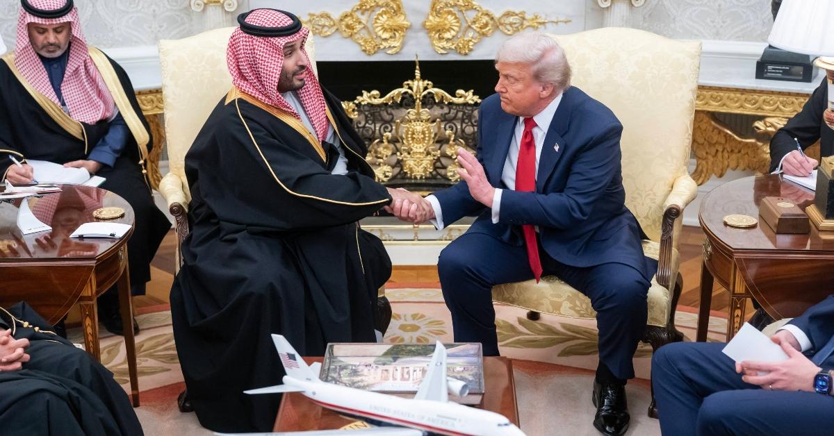 Mohammed bin Salman and Donald Trump in the Oval office.