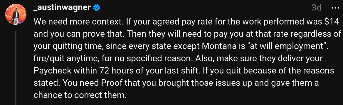 minimum wage reduction two weeks notice