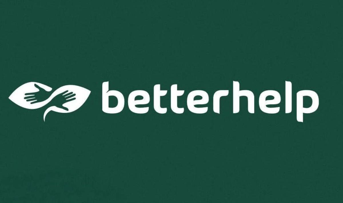 The BetterHelp logo against a green background