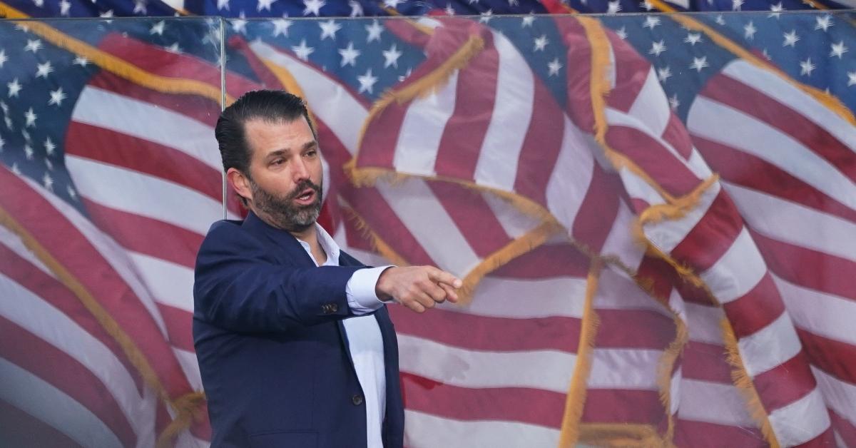 Donald Trump Jr. at a rally