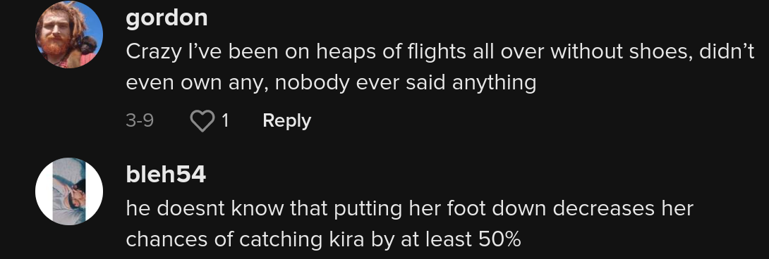 women take shoes off on plane