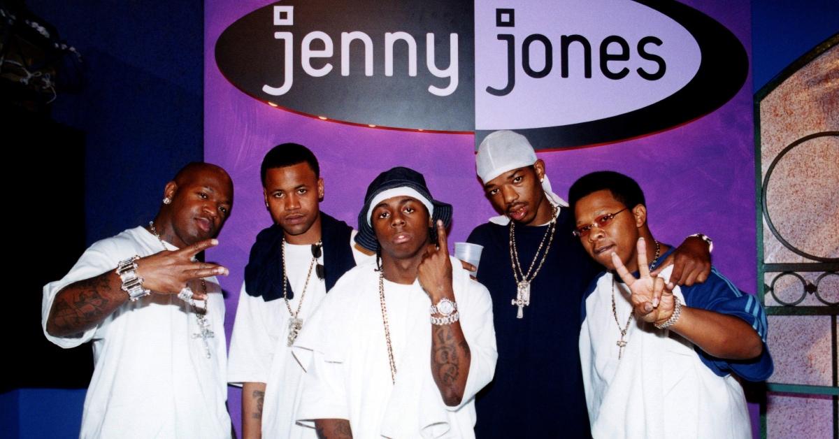 Hot Boys members pose for photos after rehearsals for their performance on 'Jenny Jones.'