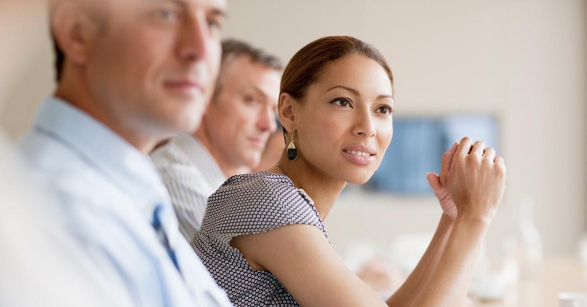 woman in work meeting