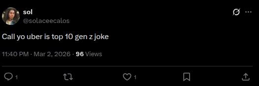 Call Your Uber X post about the trend.