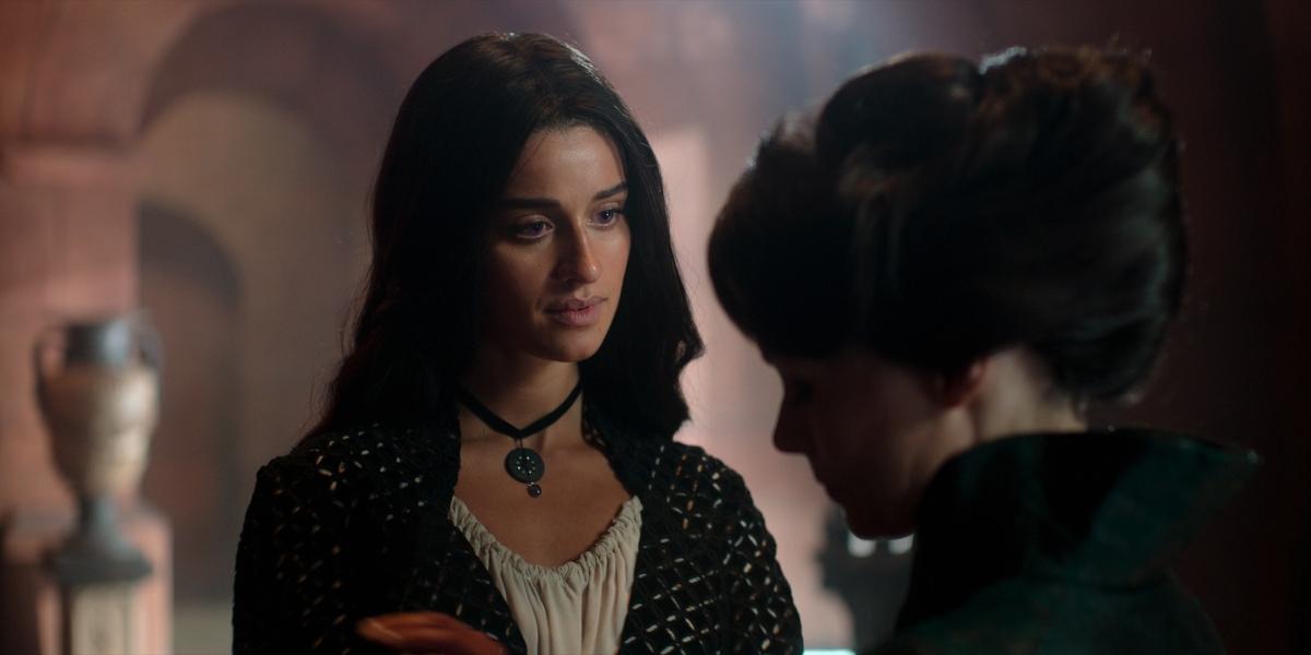 The character Yennefer in 'The Witcher' Season 3.