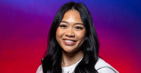 Suni Lee poses for a portrait during the 2024 Team USA Media Summit on April 15, 2024, in New York City.