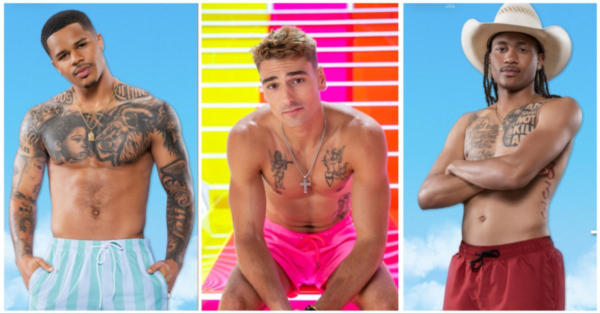 Ace Greene, Austin Shepard, and Taylor Williams on "Love Island USA." 