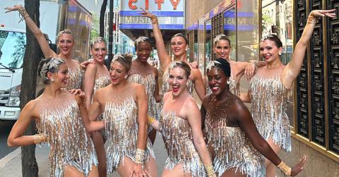 The Rockettes in front of Radio City Music Hall in NYC.