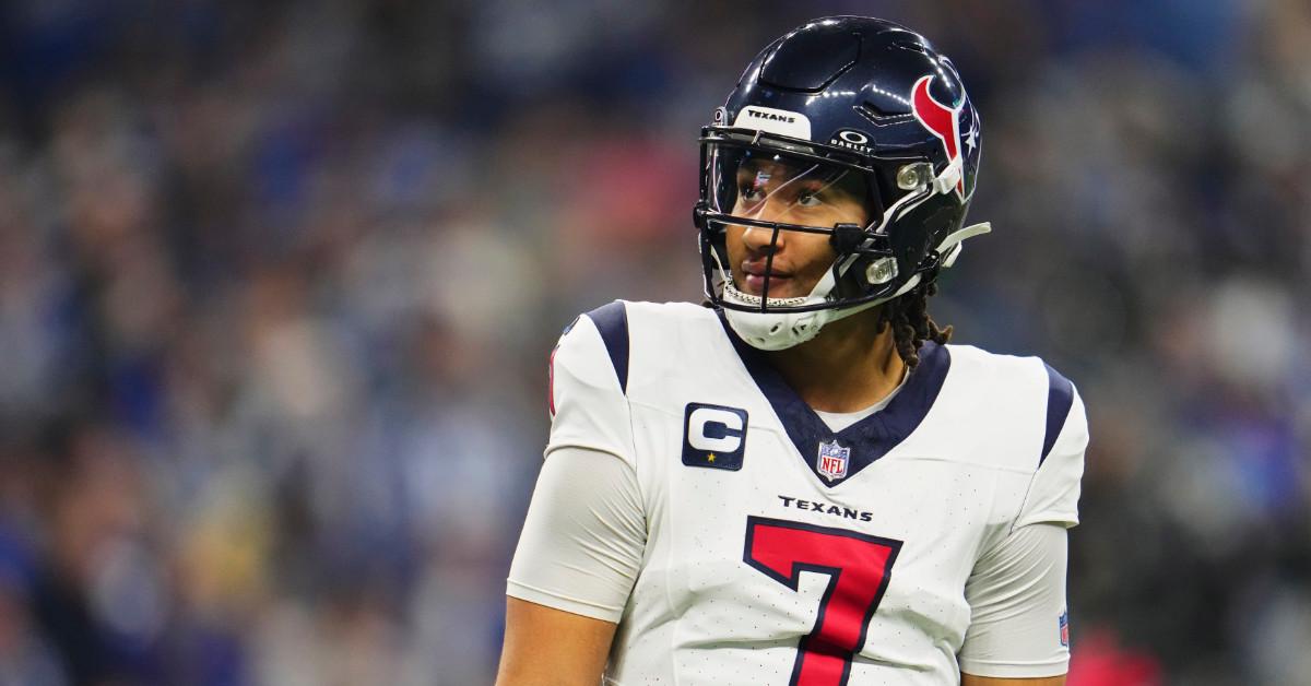 C.J. Stroud in a Houston Texans uniform