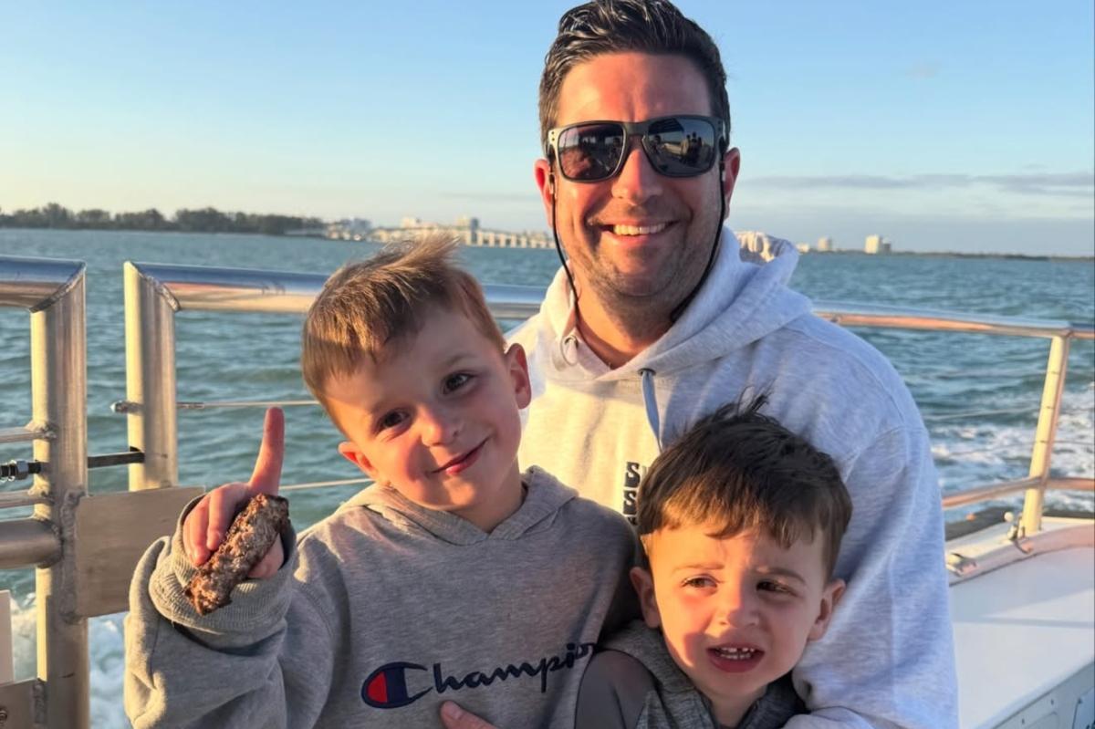 Dianna Russini's husband with their kids.