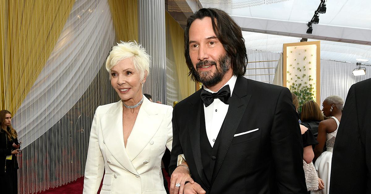 Keanu Reeves and his mother Patricia Taylor at the 2020 Oscars