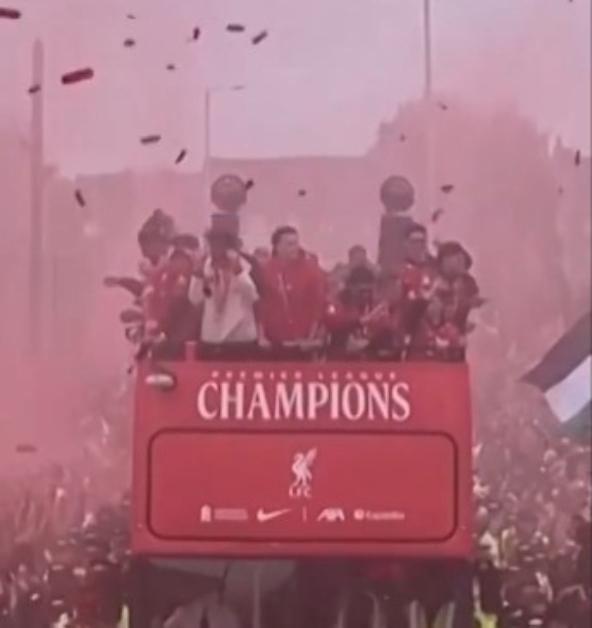Liverpool celebrates a big win shortly before Paul Doyle allegedly drove his car into a crowd of people