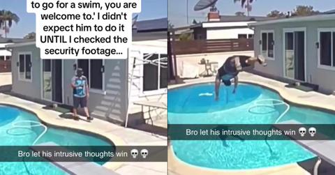 Amazon Delivery Driver Takes Dip In Customer’s Pool