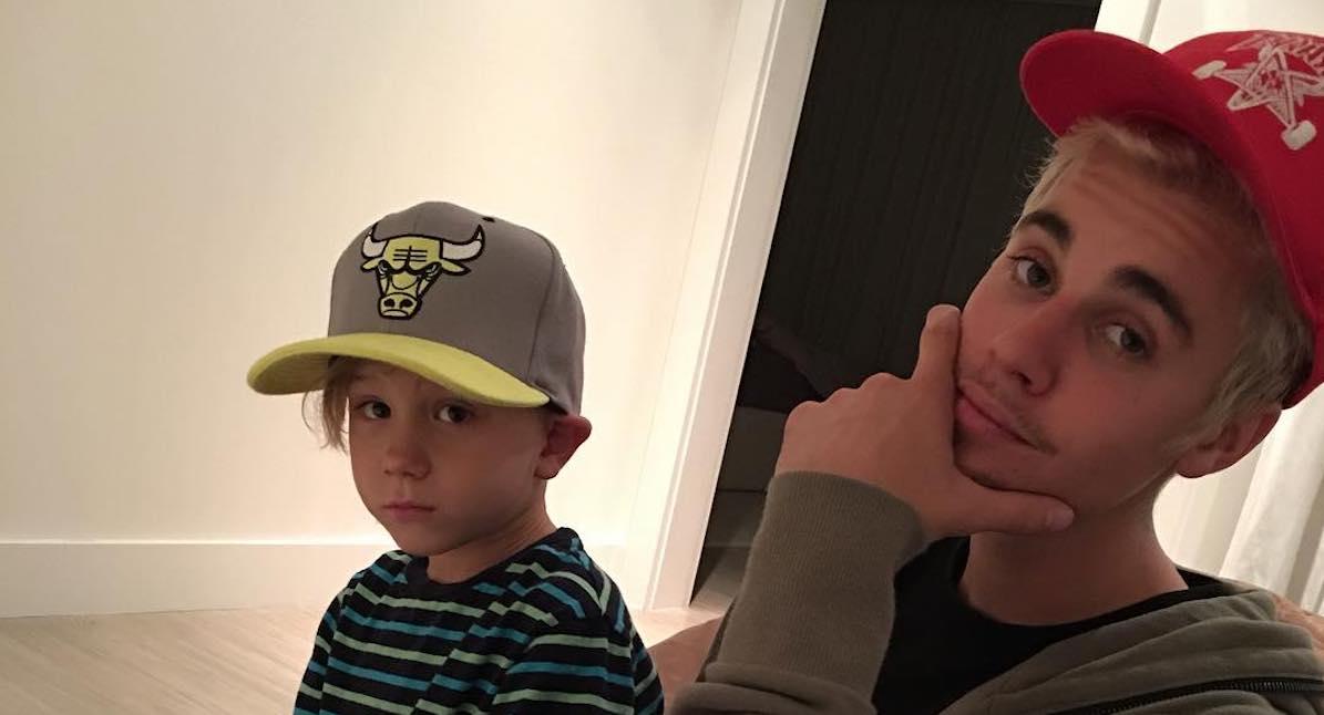 Justin Bieber And His Brother Jaxon