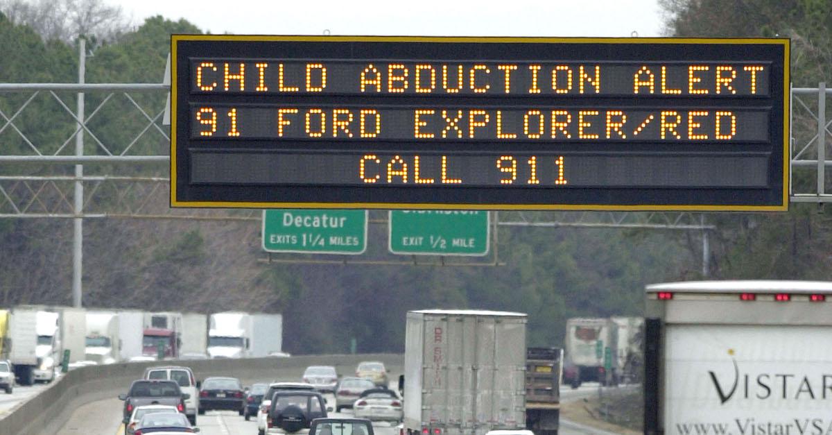 Amber Alert Sign