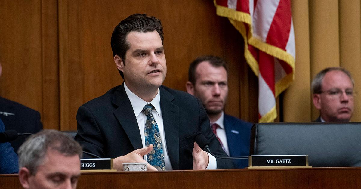 Matt Gaetz during a House Judiciary Committee hearing. 